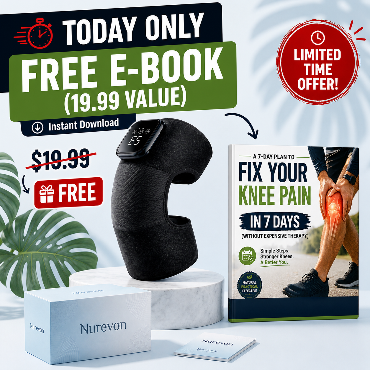 Nurevon™ Heated Knee Support Wrap